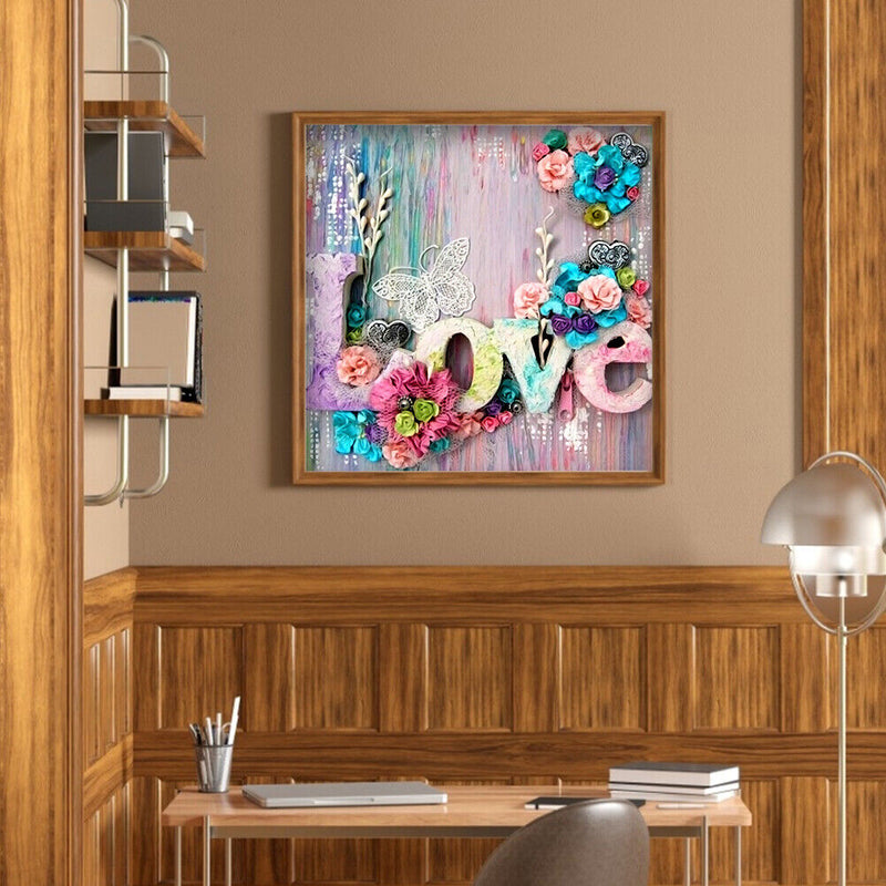 Diamond Painting Letters Full Square Drill Picture of Rhinestone DIY Drawing