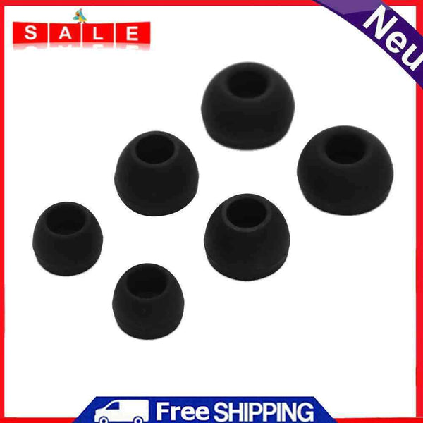6pcs In Ear Earphone Silicone Earbuds Replacement for KZ LZ A4 DZ9 (Black)