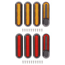 8pcs Wheels Hub Cap Protective Shells Reflective Stickers for M365 (Red)