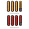8pcs Wheels Hub Cap Protective Shells Reflective Stickers for M365 (Red)