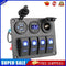 4 Gang Rocker Switch Panel Outlet Combination Switch (Blue Digital Display)