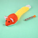 Colorful Plush False Mouse Toys Pet Cat Playing Toys With Mint Tube(Orange)