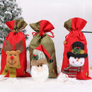 Christmas Bell Candy Gift Drawstring Pocket Children Santa Deer Snowman Bags