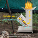 Firewood Stove Stainless Steel Outdoor Survival Camping Hiking Furnace Portable