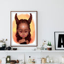 5D DIY Diamond Painting Full Round Drill Brown Little Girl Wall Decor Rhine