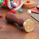 Retro Cartoon Pattern Wax Seal Stamps Wood Handle Letter Sealing Wax (F339)