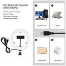 Vlogging 3 Color Temperature Video Light Kits Desktop Stand LED Ring Light