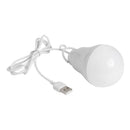 LED Bulb Dormitory Energy Saving Light USB Emergency Outdoor Lamp (White)
