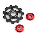Bicycle Rear Derailleur Wheel Ceramic CNC Road Bike Guide Roller (Black) Newly
