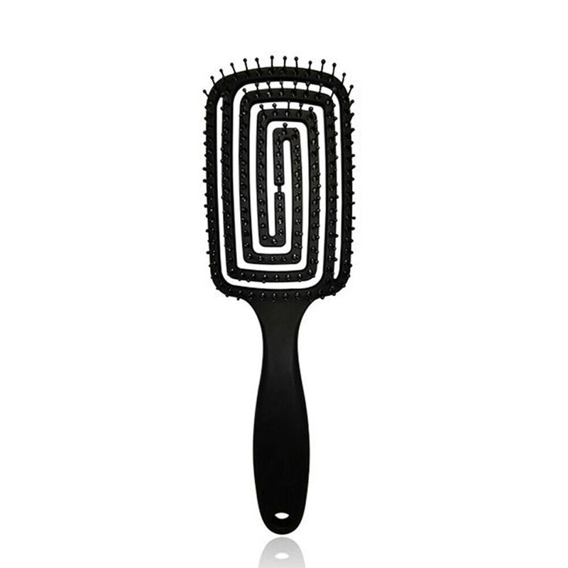 Massager Comb Wide Teeth Anti-static Salon Styling Smooth Hair Combs(Black)