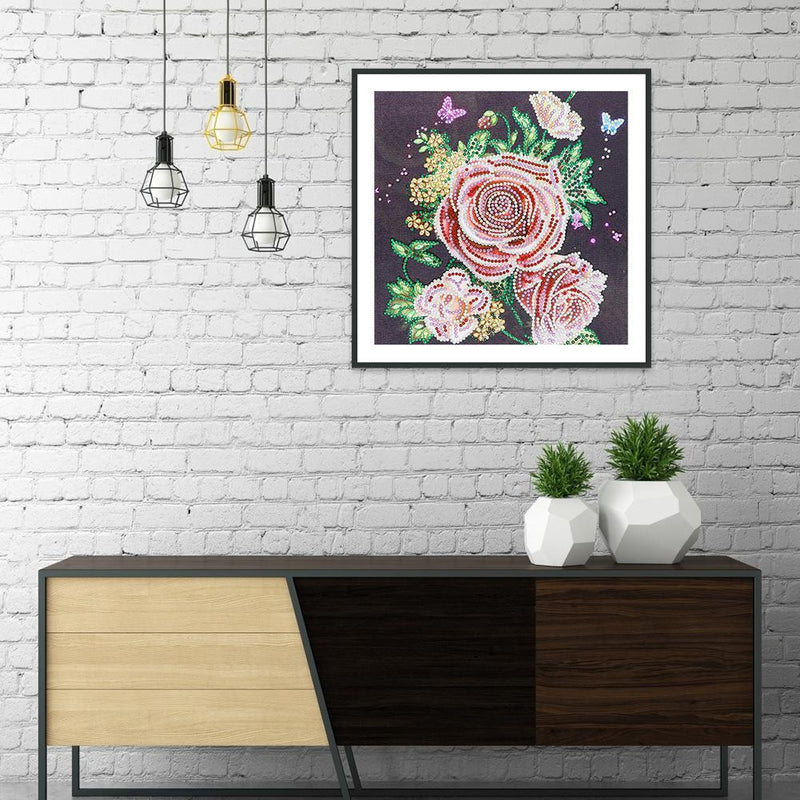 5D DIY Special Shaped Diamond Painting Flower Cross Stitch Mosaic Kit Decor