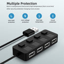 USB 2.0 HUB Multi USB Splitter 4 Ports Expander USB Power Adapter for Laptop PC