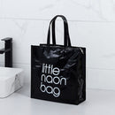 PVC Transparent Handbag Clear Large Capacity Waterproof Beach Totes (Black)