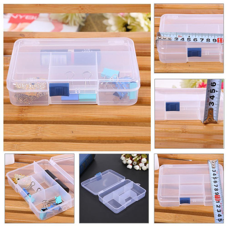 5x Plastic Adjustable Box Divider Clip Lock Jewelry Earring Case for Kol