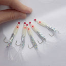 Steel Sharp Barb Durable Head  Treble Bait Fishing Tackle Luminous Fishing Hook