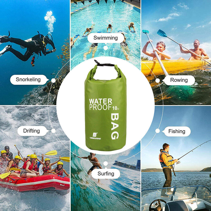 3x Outdoor Waterproof Dry Bag Water Floating Kayak Rafting Roll Top Sack