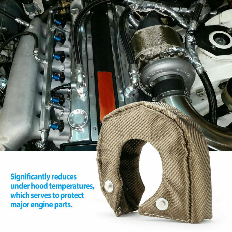 Titanium T3 Fiber Turbo Blanket Heat Shield Barrier Turbocharger Cover Wrap