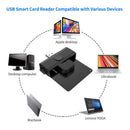 USB 2.0 Smart Card Reader for Bank Card SIM ID CAC Cardreaders for PC Computer