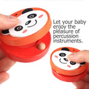 Cartoon Wooden Castanet Clapper Handle Kids Musical Instrument Toys (Round)