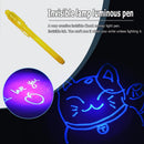 2 in 1 Luminous Light Invisible Ink Pen UV Kids Drawing Magic Pens (Green)