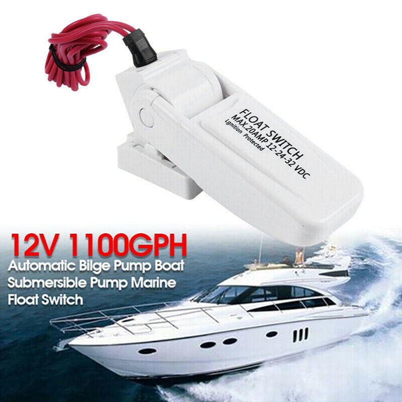 12-32V 1100GPH Marine Submersible Automatic Bilge Pump Float Switch Hardware