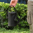 Outdoor Gas Canister Lamp Storage Bag Portable Water Bottle Cover (Black S)