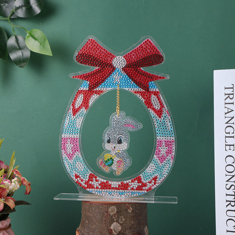 DIY Diamond Painting Ornaments Crystal Drill Easter Cute Bunny Handmade Crafts