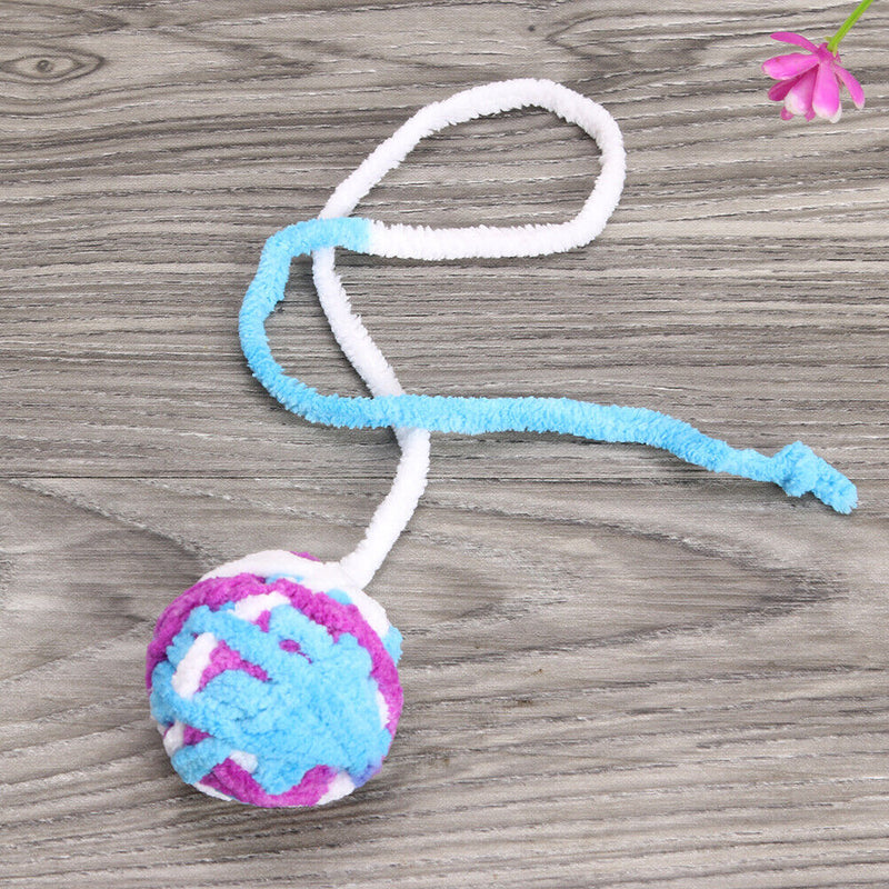 Kitten Molar Chew Bite Toys Cat Plush Round Ball Toys Interactive Pet Suppl