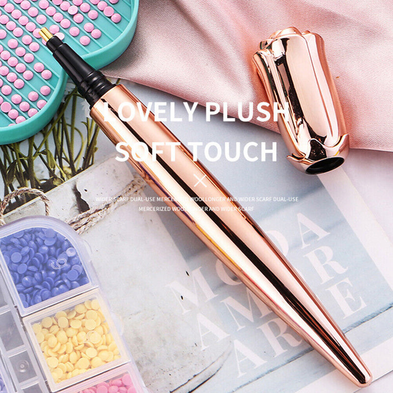 #A Rose Shape 5D Diamond Painting Point Drill Pens Clay Kit DIY Mosaic Accesso