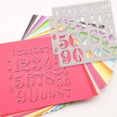 Hollow Numbers Painting Template Plastic Spray Mold Scrapbook Stencil for DIY