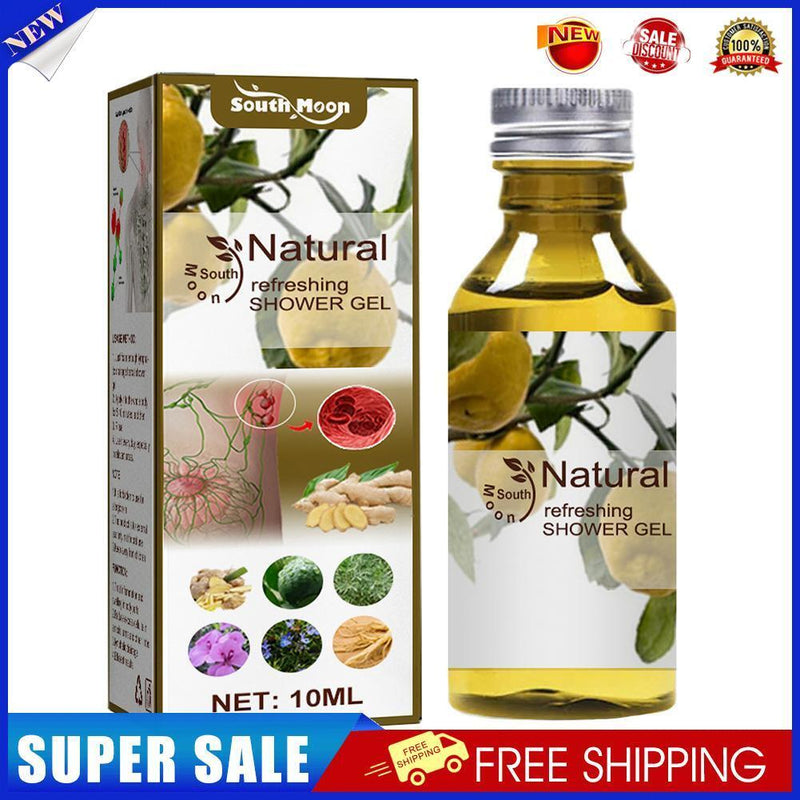 10ml Shower Gel Ginger Body Wash Moisturizing Removes Lymph (Box Storage)