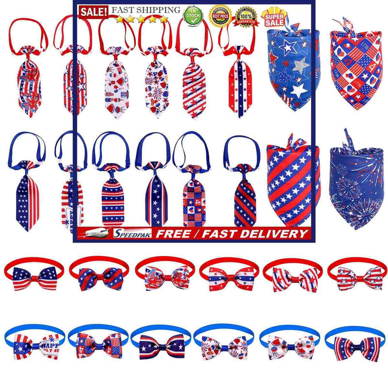 Pet Bow Ties Neckties Triangle Scarf Set Soft Pets Supplies for Photography