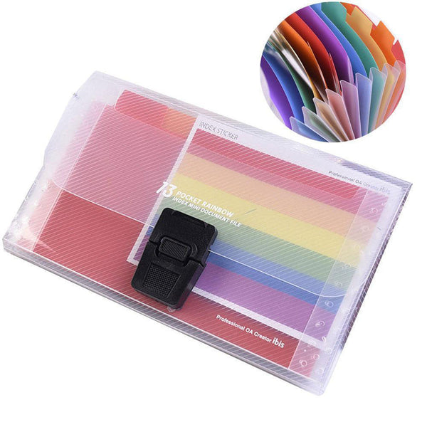 Expanding School File Case 13 Pockets Document Bag File Folder Paper Organizer