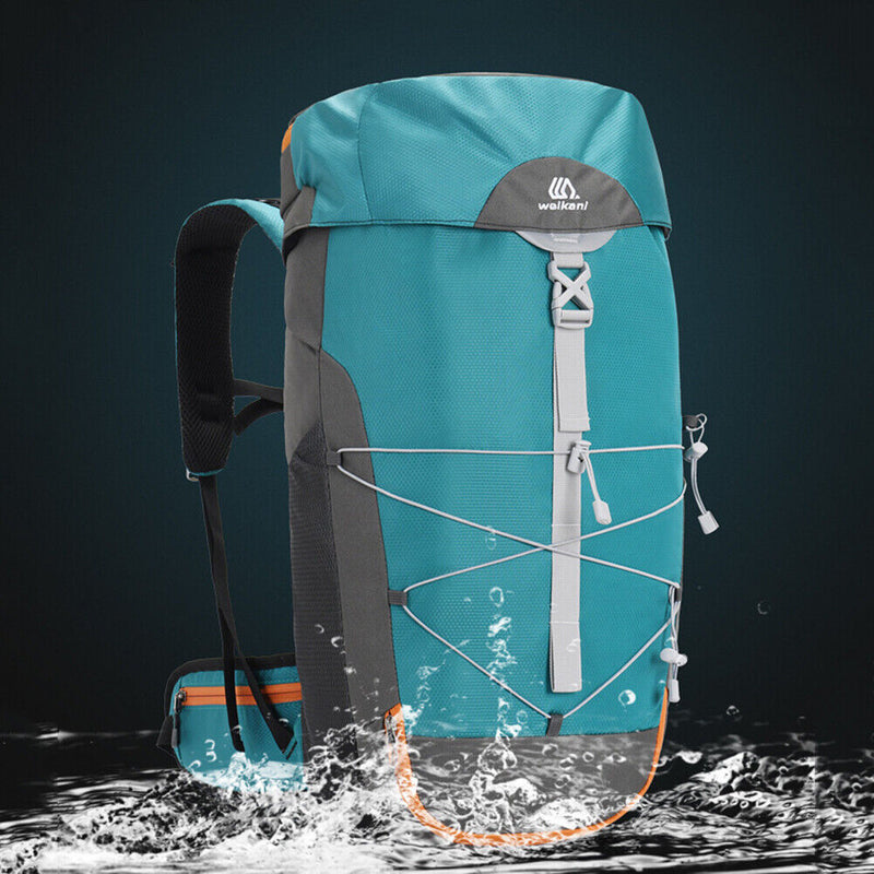 40L Nylon Sport Camping Backpack Hiking Climbing Travel Cycling Bag (Blue)