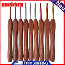 Aluminum Colorful Crochet Hooks DIY Weaving Sweater Wooden Handle Crochet Set