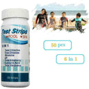 6 In 1 50pcs Water Test Strips Swimming Pool Test Strips CA Testing X3X2