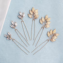 Headpiece Girls Ornaments Women Hairpins Crystal Leaves Pins Clips Headwear