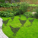 Acrylic Hollow Chicken Ornaments Backyard Lawn Stakes Yard Art Decor (D) Newly