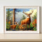 Oil Paint By Numbers Picture DIY Drawing Painting Froest Deer Drawing on Canvas
