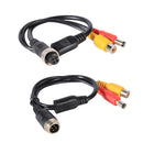 M12 4Pin Aviation Head to RCA Female DC Male Extension Cable Adapter (B)