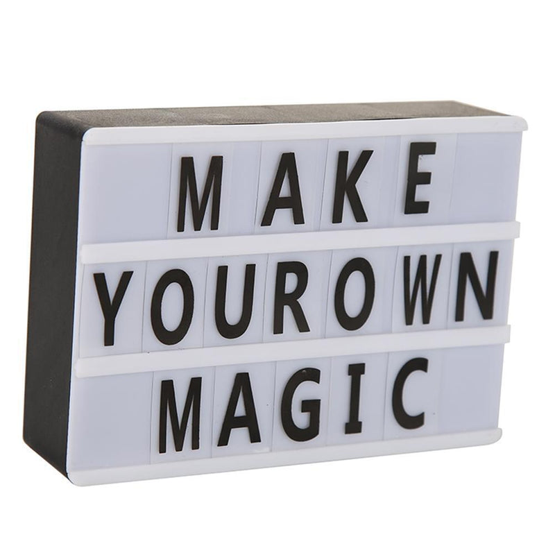 DIY Letter A6 Combination Cinema LED Light Box Battery Powered Lamp (Black)