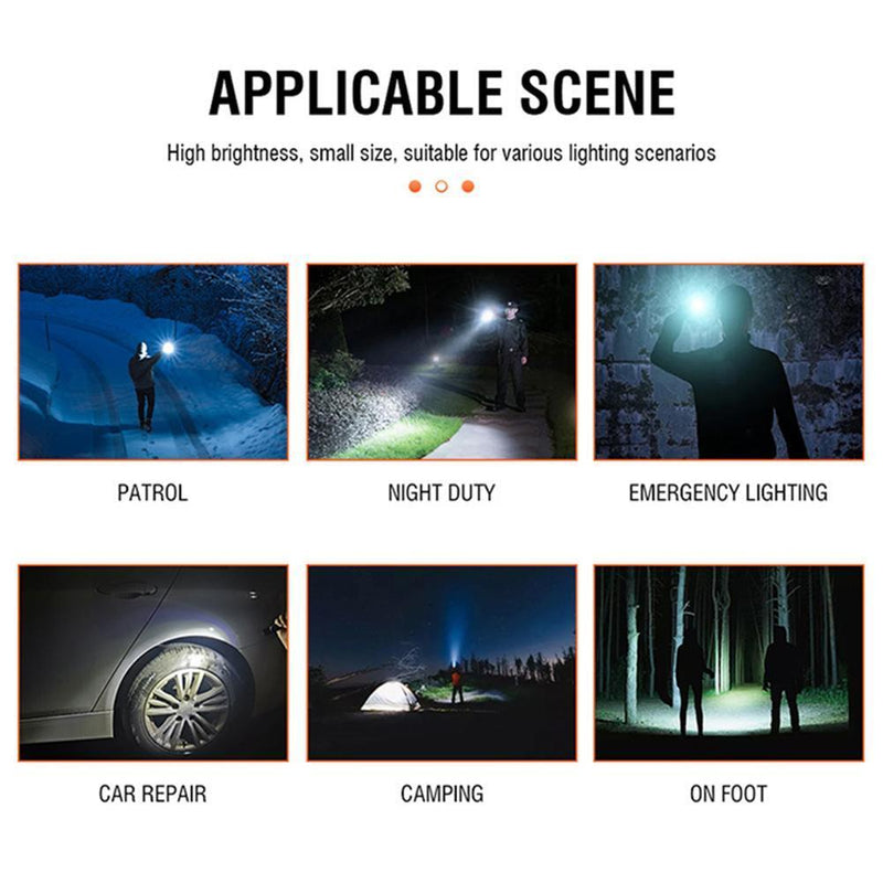 XPG2 LED Mini Flashlight Keychains UV 395nm 400lm Light (Fluorescent White)