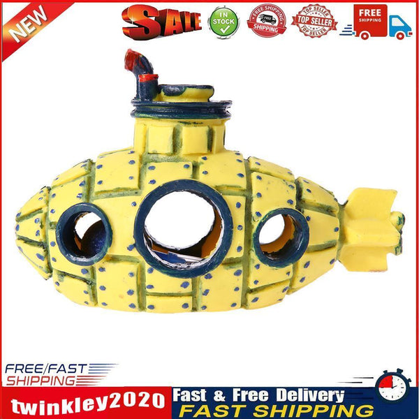 Aquarium Submarine Simulation Wreck Ornament Fish Tank Decoration Newly