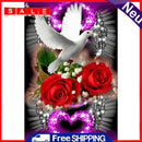 5D DIY Diamond Painting Roses Doves Full Drill Rhinestone Mosaic Art Picture