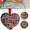 Book Lovers Heart-Shaped Bookshelf Pendant Ornament Christmas Tree Gifts FAST S#