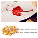 100pcs Retro Fire Painting Pill Octagon Sealing Wax Grain Stamping Envelope
