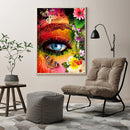 Painting By Numbers Kit DIY Flowers Eye Hand Painted Canvas Oil Art Picture