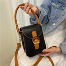 Fashion PU Women Handbags Top-handle Hit Color Small Crossbody Bags Female Purse