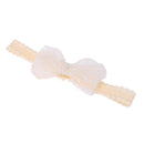 Cute Newborn Baby Girls Headband Bowknot Girls Headwear Headdress(White)