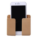 Wall Mounted Phone Charging Organizer Storage Box Stand Rack (Light Yellow)